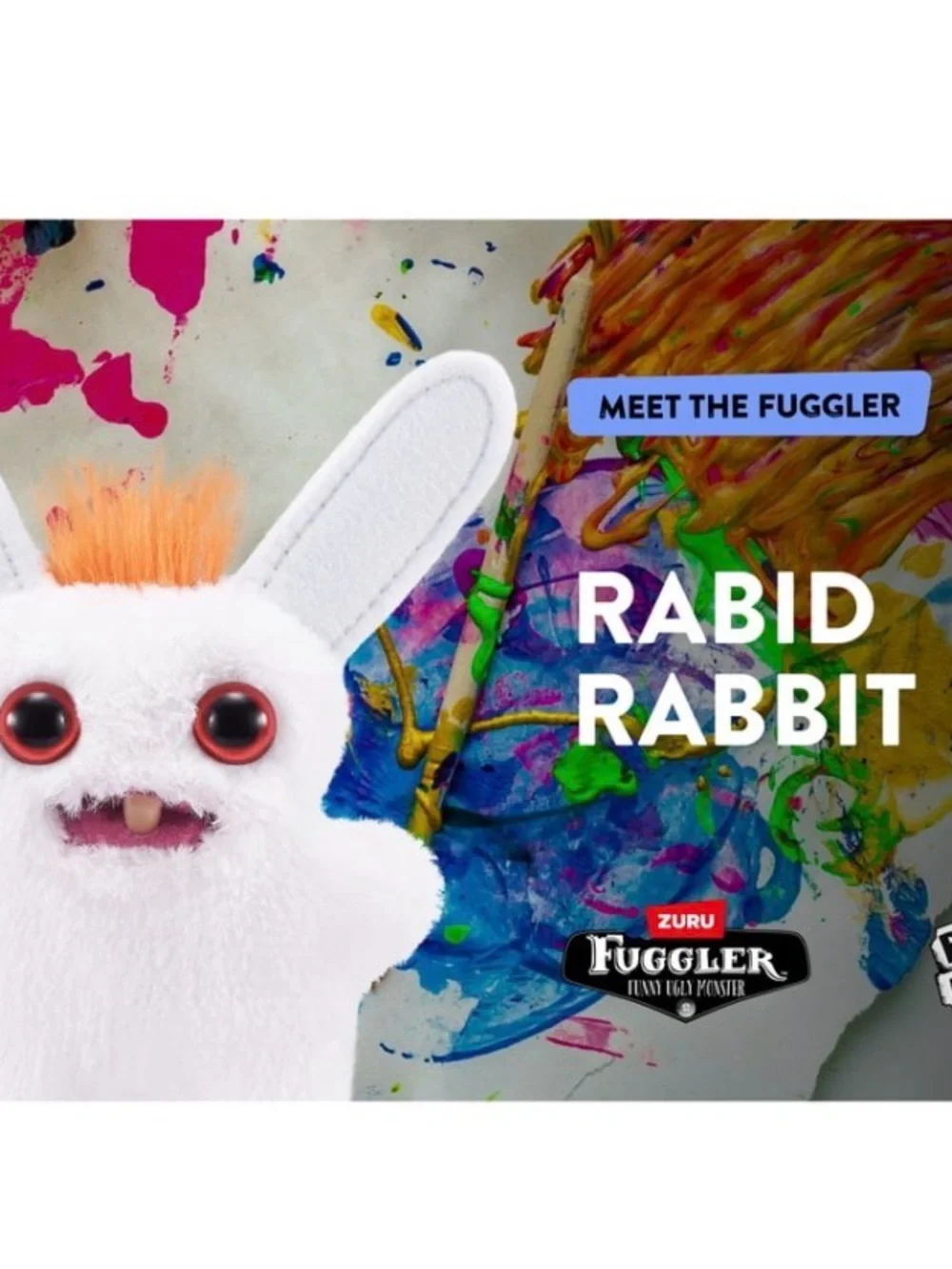Zuru Fuggler Baby Fuggs 3.5-inch Rabid Rabbit mini plush